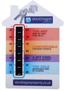 House Shaped Temperature Gauge Card