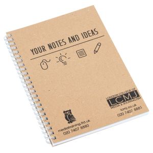 Natural board wirebound notebook