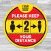 Social Distancing Floor Stickers 