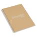 Natural board wirebound notebook