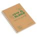 Natural board wirebound notebook